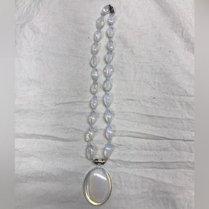 Stunning Vintage Estate Opalite Necklace with Large Bobble